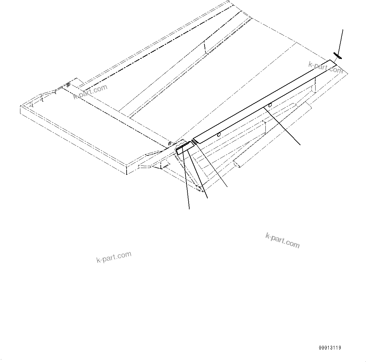 Komatsu parts book diagram for HD465-7E1 S/N 20001-UP (For EU): BODY, EXTENSION (#20001-)