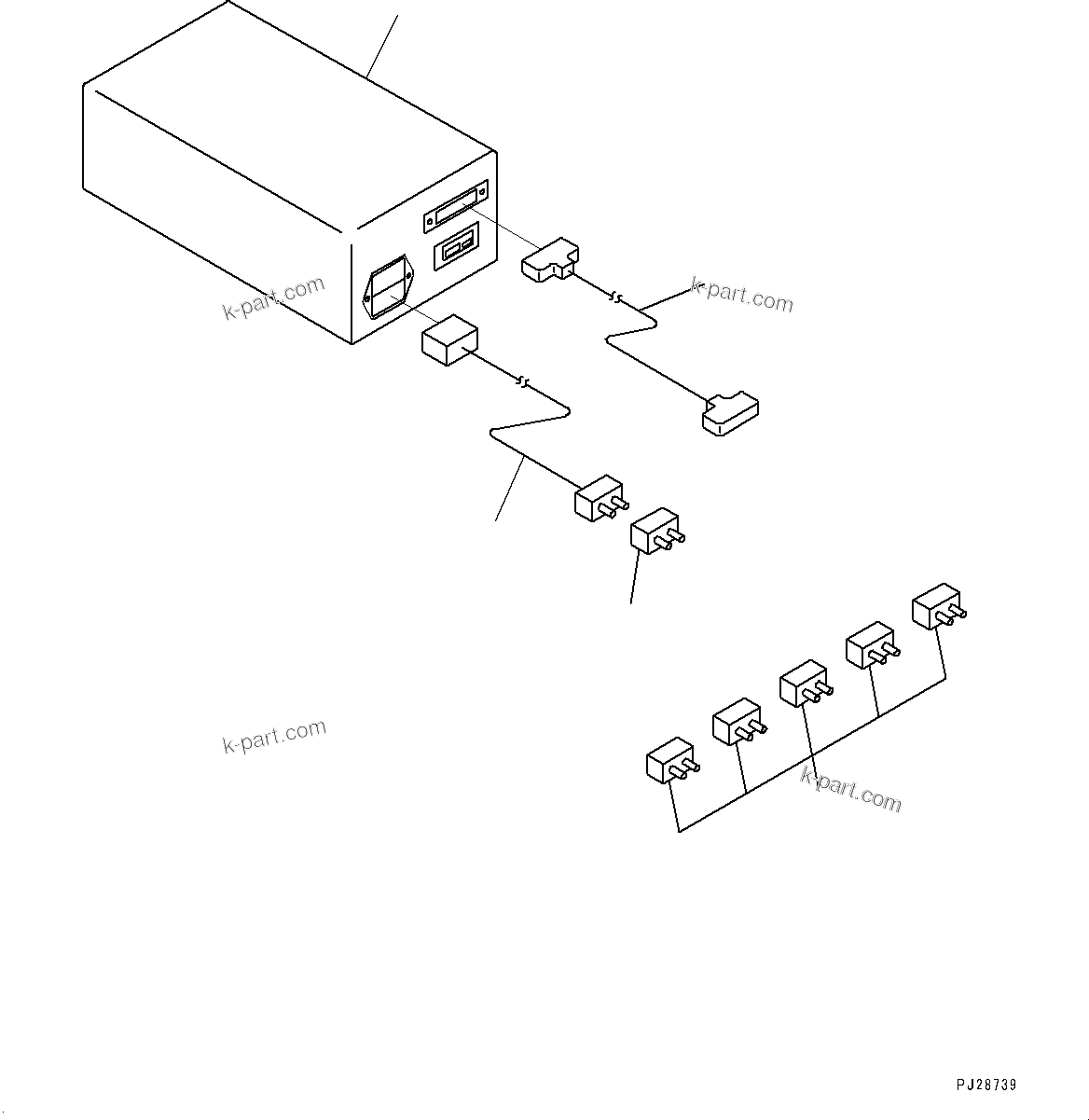 Komatsu parts book diagram for HD465-7E1 S/N 20001-UP (For EU): PAYLOAD METER CARD READER (#20001-)