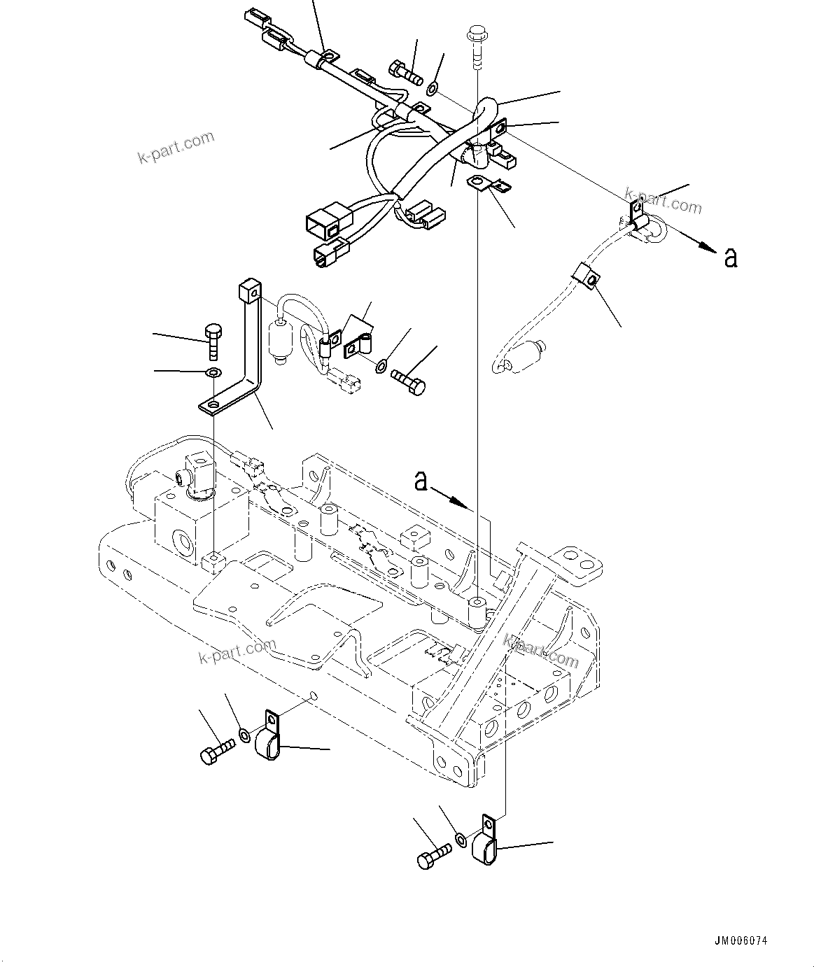 Komatsu parts book diagram for HD465-7E1 S/N 20001-UP (For EU): AUTO SPIN REGULATOR (ASR), WIRING HARNESS (1/2) (#20024-)
