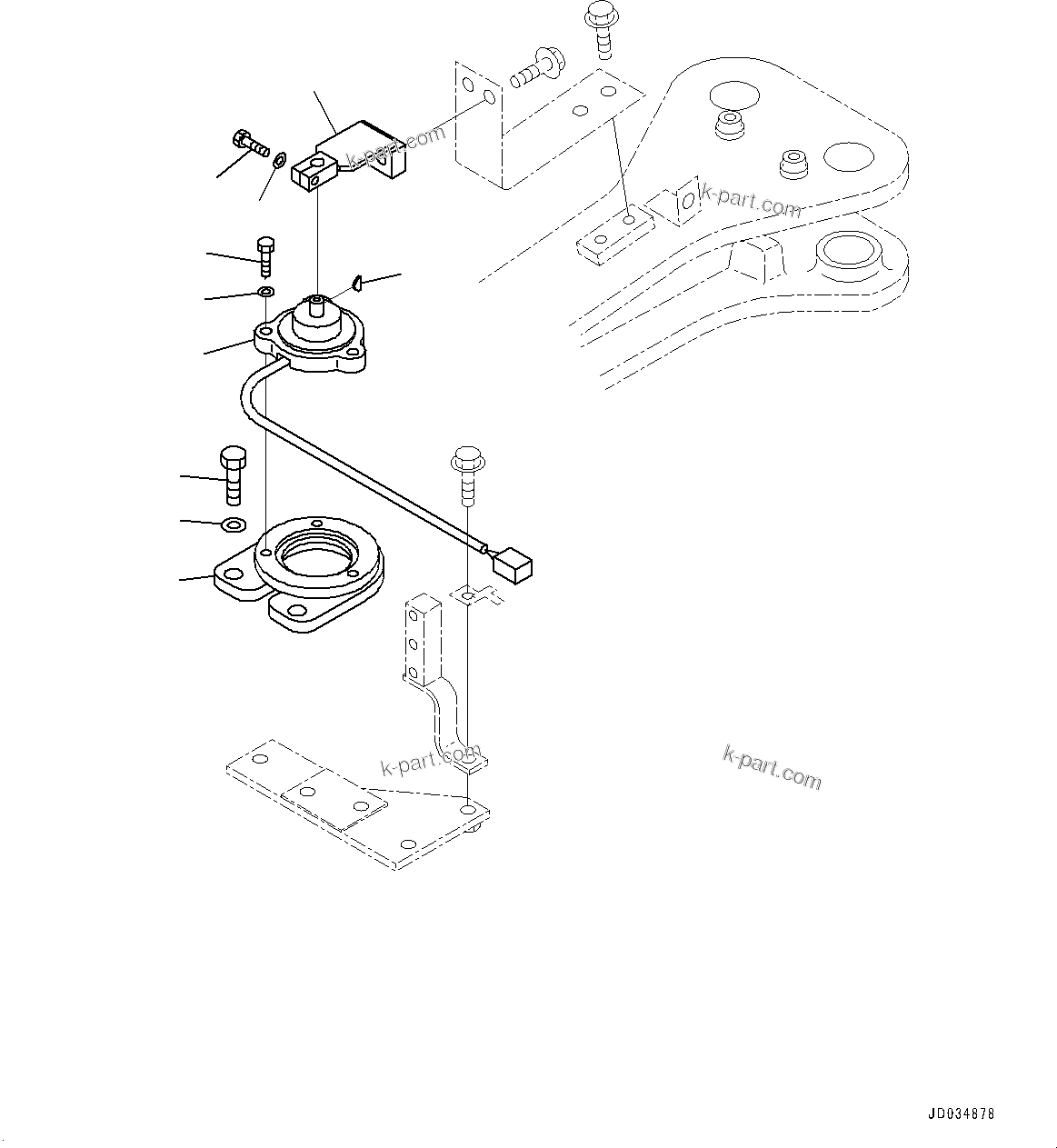 Komatsu parts book diagram for HD465-7E1 S/N 20001-UP (For EU): AUTO SPIN REGULATOR (ASR), ANGLE SENSOR (#20001-)