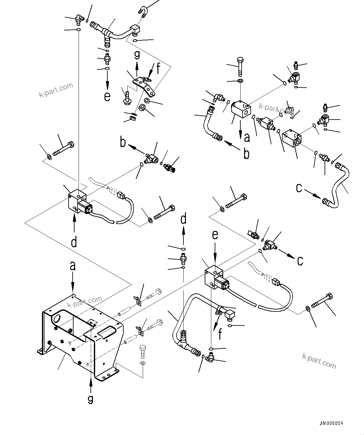 Komatsu parts book diagram for HD465-7E1 S/N 20001-UP (For EU): ANTI-SKID BRAKE SYSTEM (ABS), MOUNTING (#20024-)
