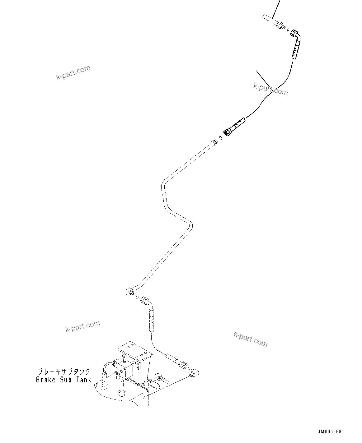 Komatsu parts book diagram for HD465-7E1 S/N 20001-UP (For EU): ANTI-SKID BRAKE SYSTEM (ABS), HOSE (1/2) (#20024-)
