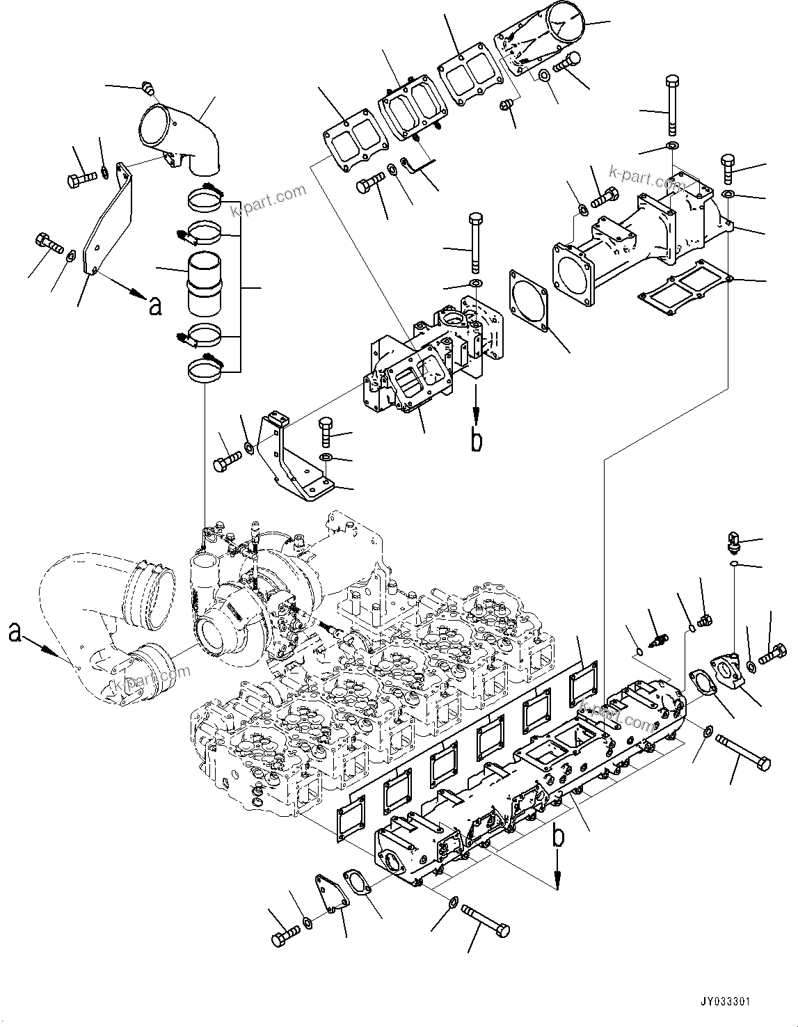 Komatsu parts book diagram for SAA6D140E-7D S/N 830556-UP (For PC650LC-11): AIR CLEANER, INNER PARTS (#830556-)