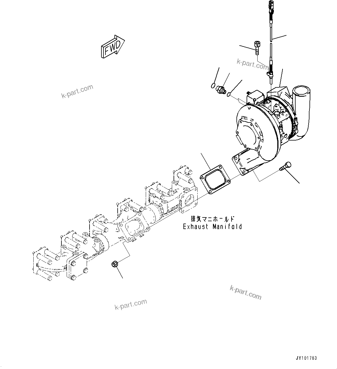Komatsu parts book diagram for SAA6D140E-7D S/N 830556-UP (For PC650LC-11): HEAT SHIELD (#830556-)