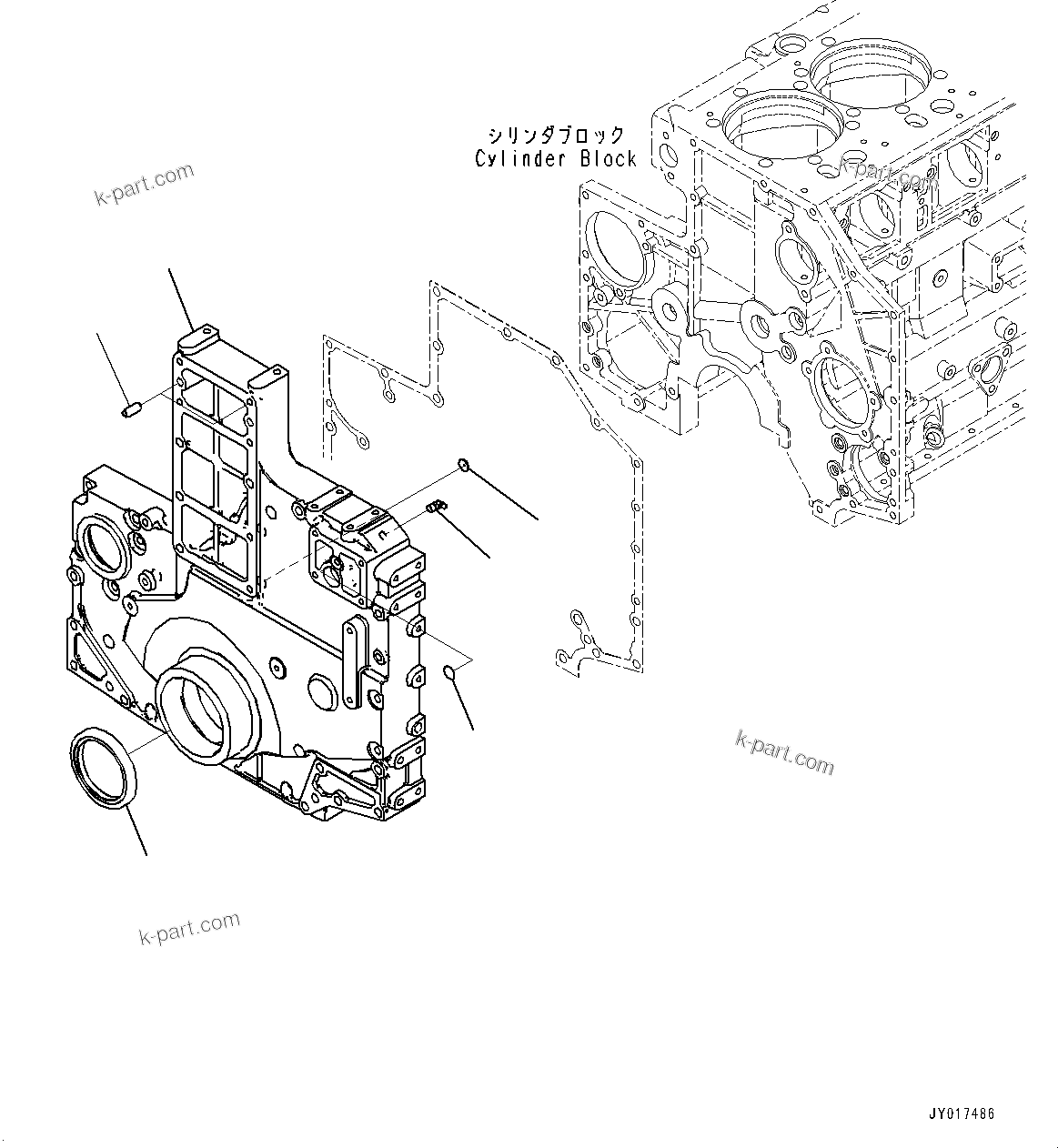 Komatsu parts book diagram for SAA6D140E-7D S/N 830556-UP (For PC650LC-11): CAMSHAFT (#830556-)