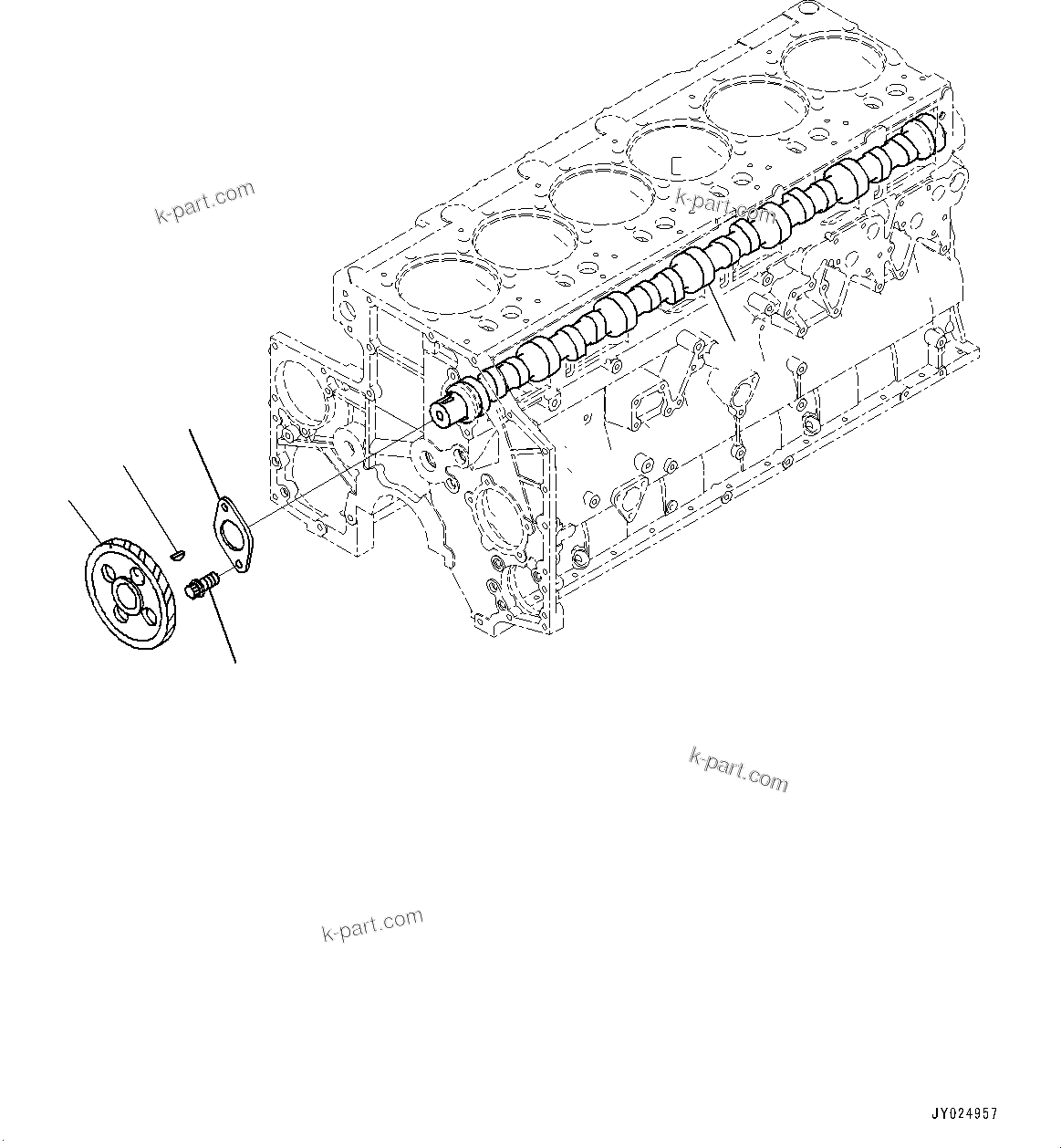 Komatsu parts book diagram for SAA6D140E-7D S/N 830556-UP (For PC650LC-11): VIBRATION DAMPER (#830556-)