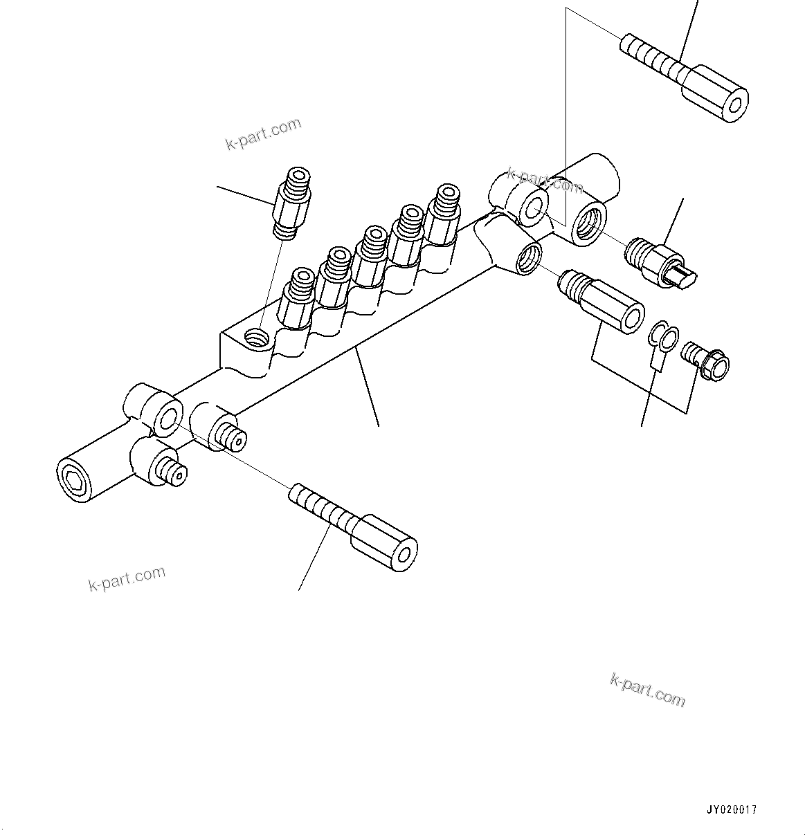 Komatsu parts book diagram for SAA6D140E-7D S/N 830556-UP (For PC650LC-11): FUEL SUPPLY PUMP, COMMON RAIL (#830556-)