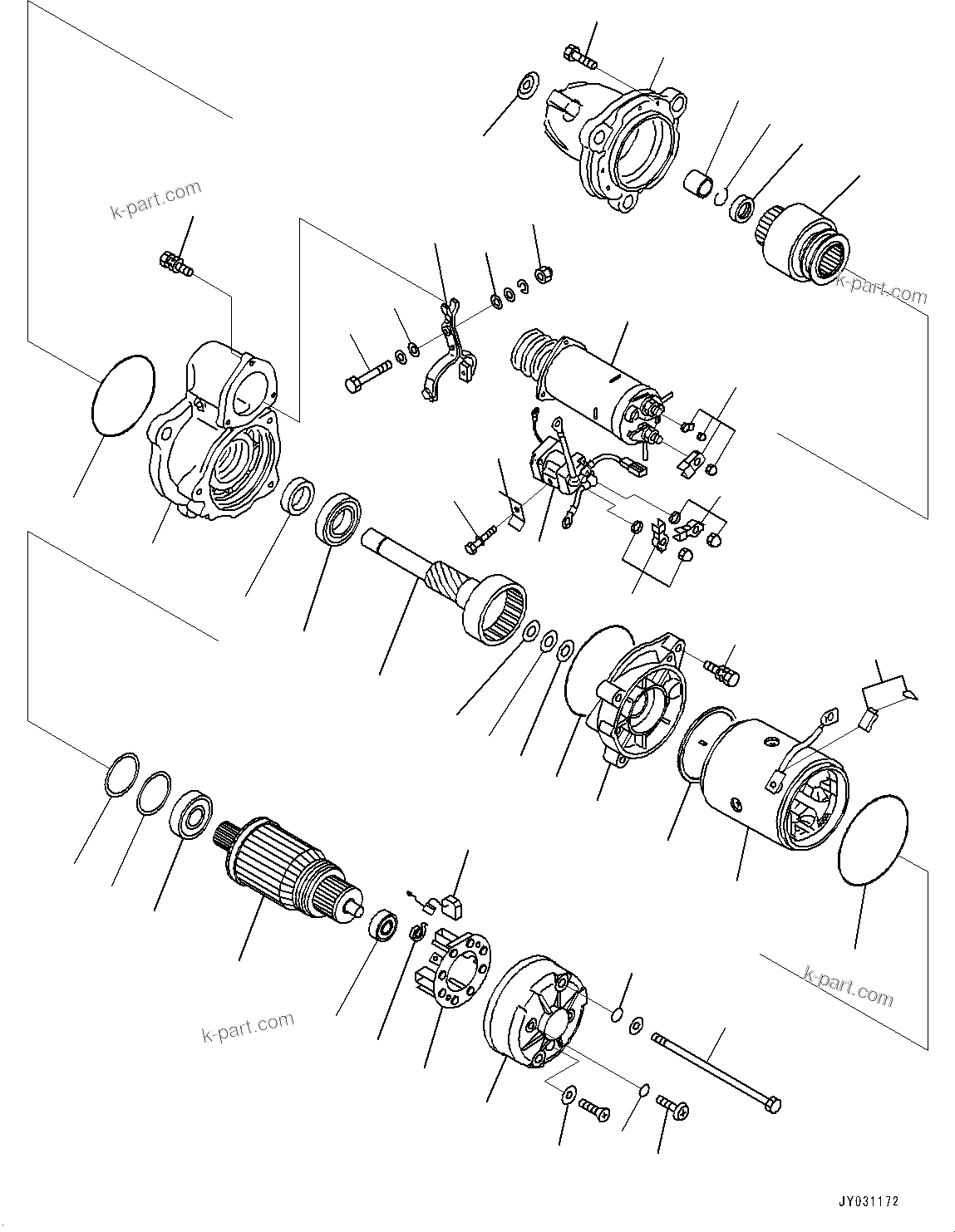 Komatsu parts book diagram for SAA6D140E-7D S/N 830556-UP (For PC650LC-11): ALTERNATOR, FREON COMPRESSOR (#830556-)