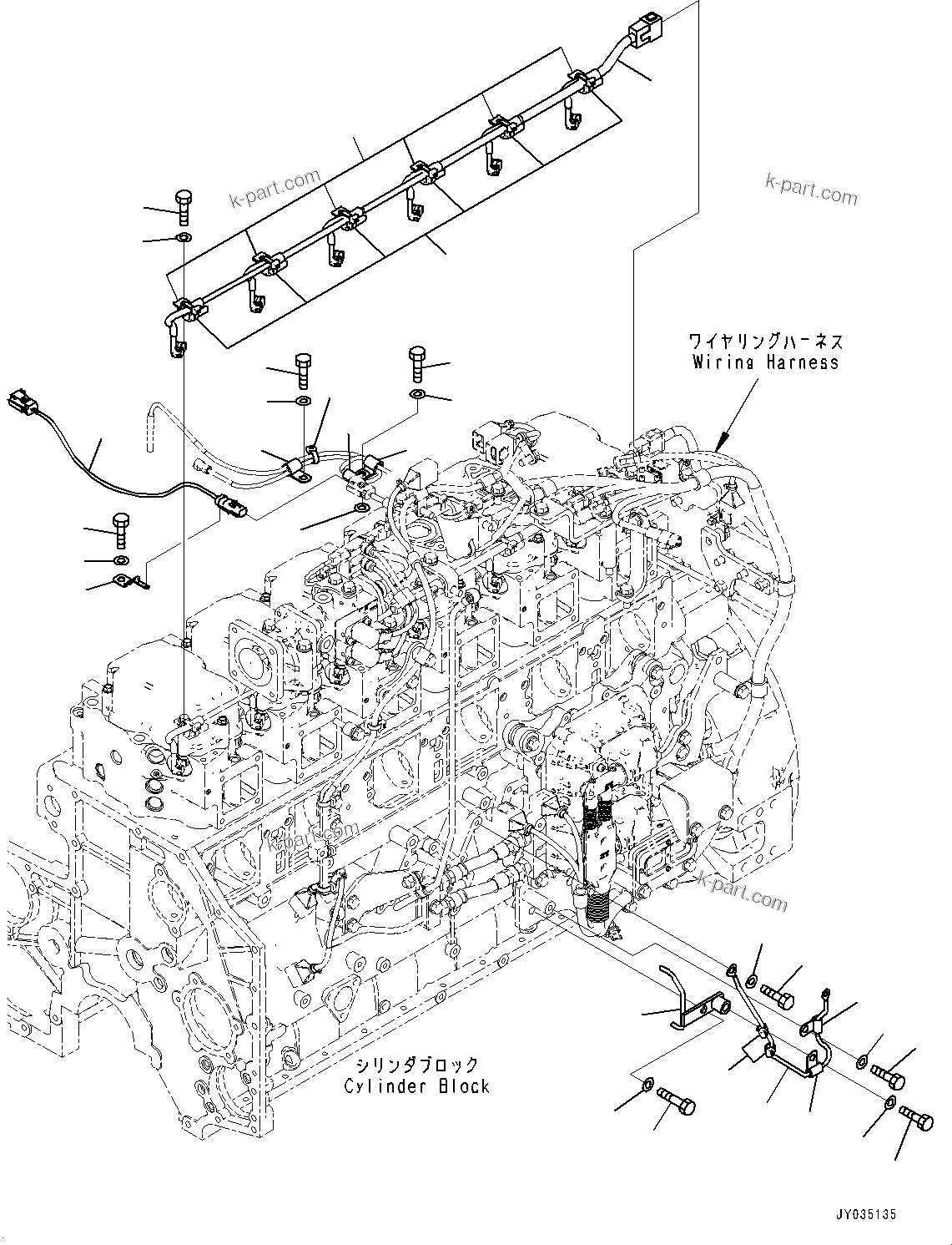 Komatsu parts book diagram for SAA6D140E-7D S/N 830556-UP (For PC650LC-11): WIRING HARNESS, (4/5) (#830556-)