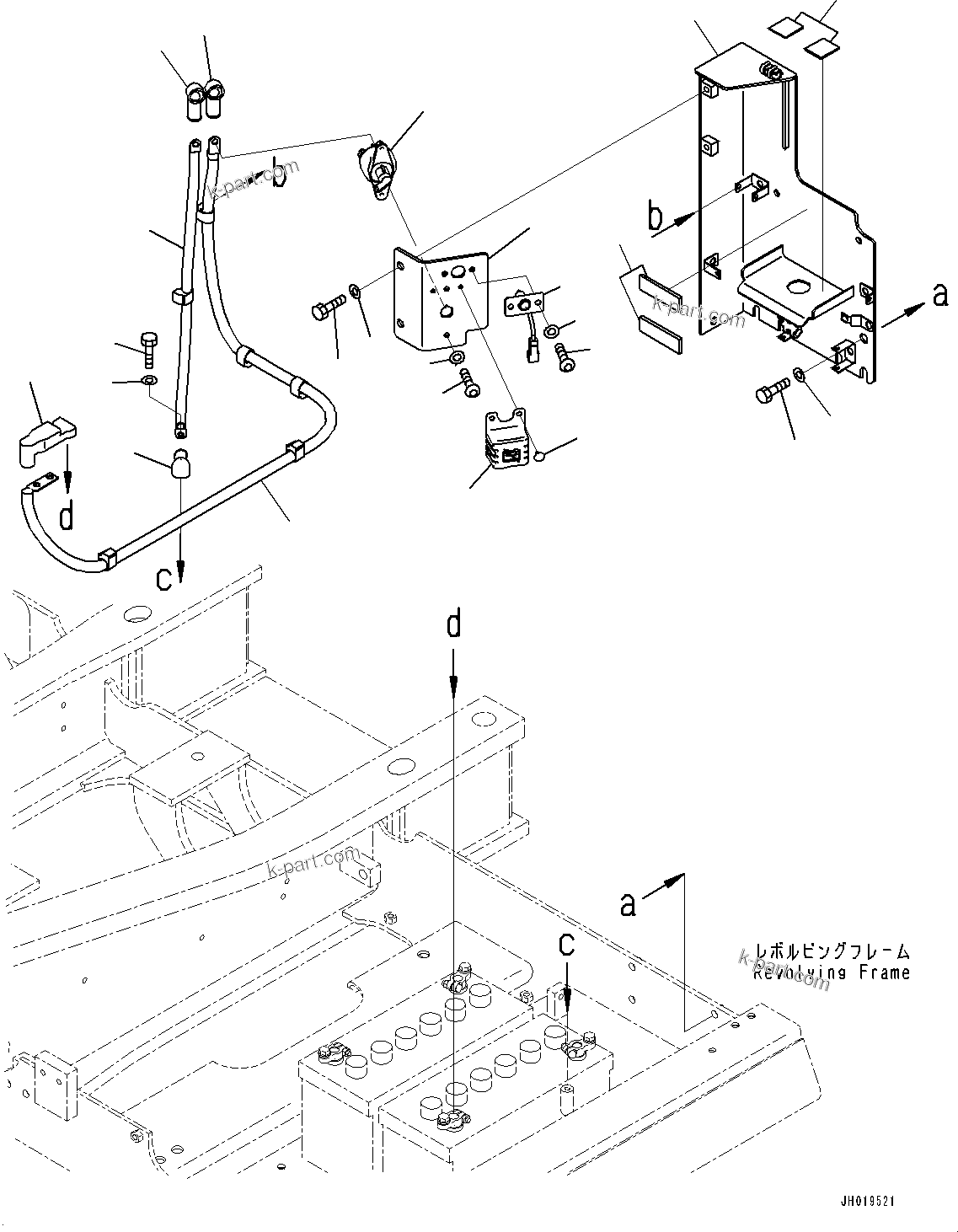 Komatsu parts book diagram for PC170LC-11 S/N 35001-UP: ELECTRIC WIRING HARNESS, DISCONNECT SWITCH (#35001-)