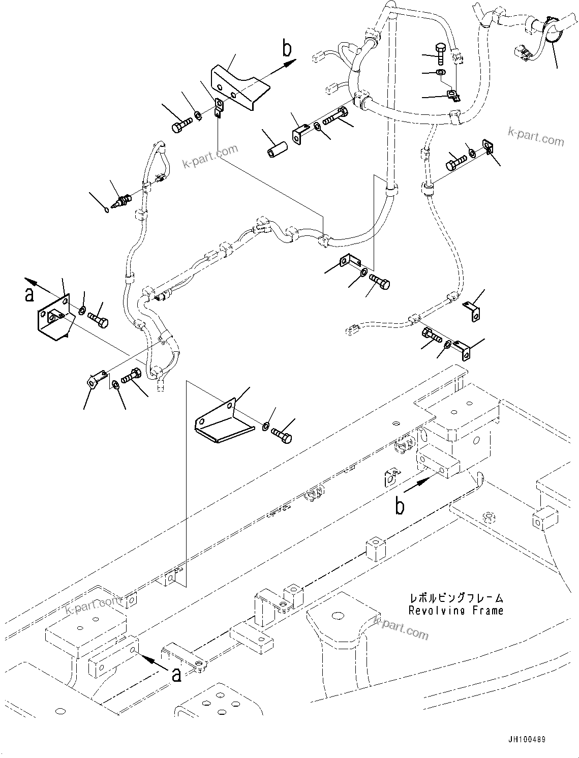 Komatsu parts book diagram for PC170LC-11 S/N 35001-UP: ELECTRIC WIRING HARNESS, CABLE (#35001-)