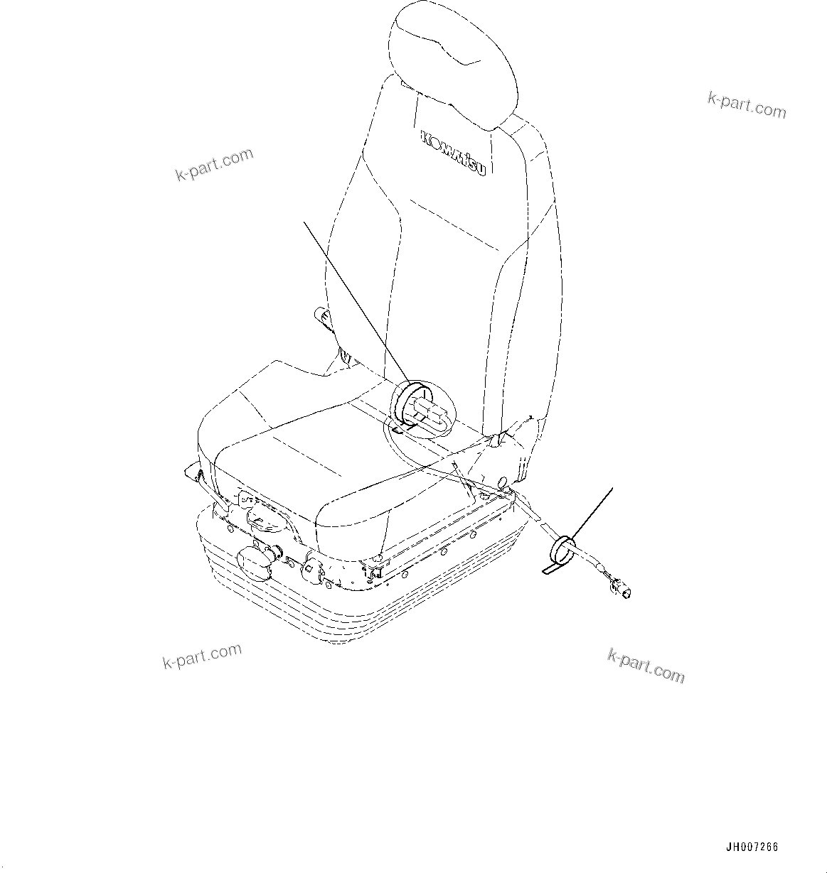 Komatsu parts book diagram for PC170LC-11 S/N 35001-UP: OPERATOR'S SEAT, BAND (#35001-)
