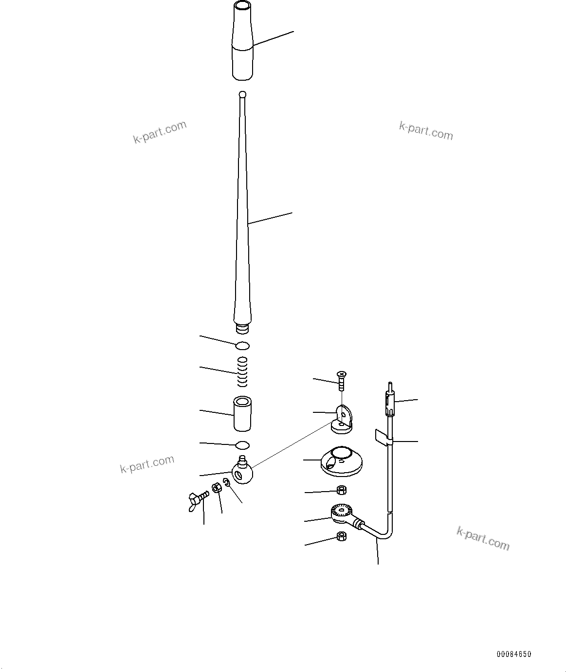 Komatsu parts book diagram for PC170LC-11 S/N 35001-UP: CAB, SPEAKER AND WINDOW WASHER HOSE (#35001-)