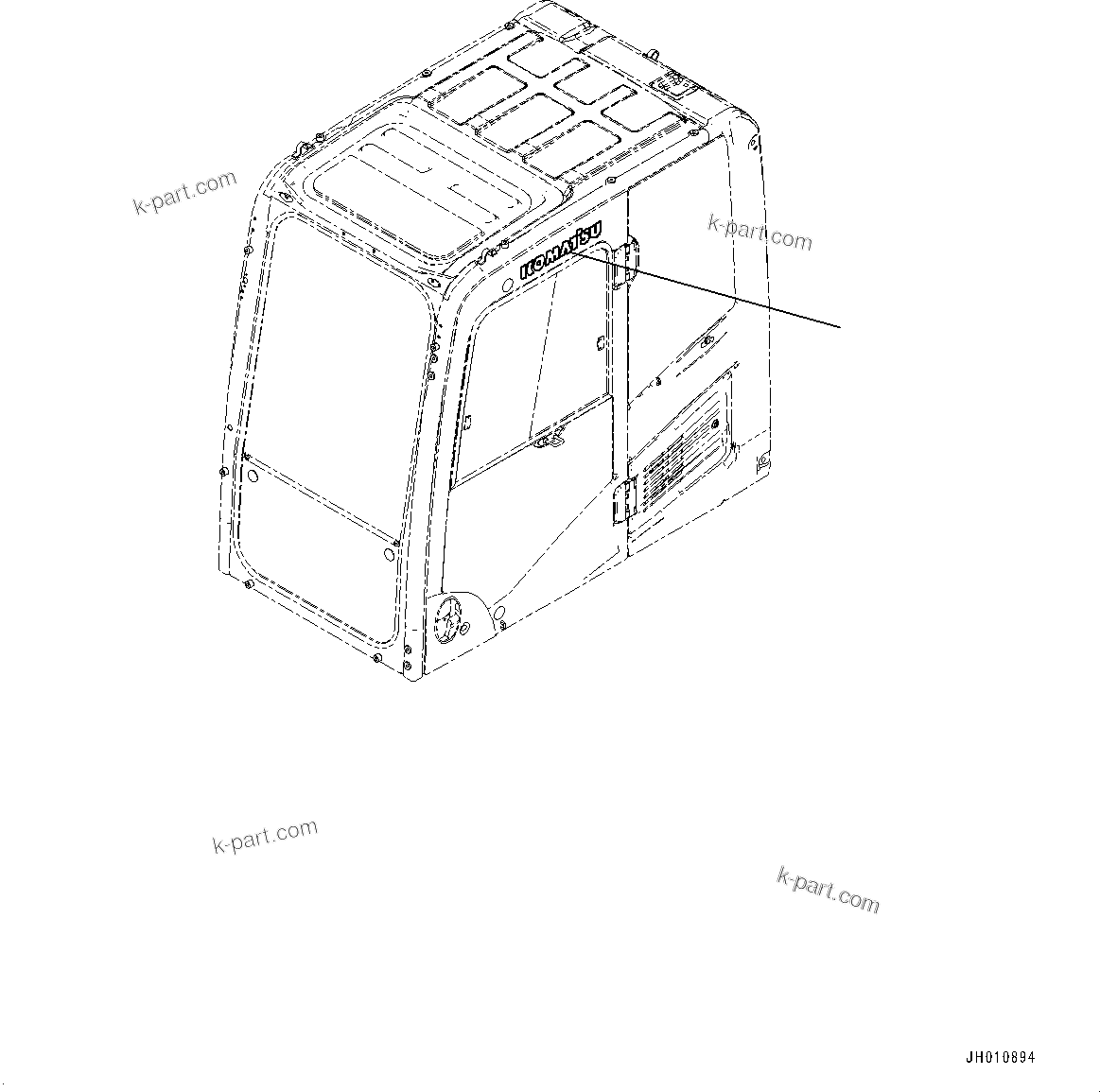 Komatsu parts book diagram for PC170LC-11 S/N 35001-UP: CAB, CAB IN PARTS, MONITOR AND COVER (#35001-)