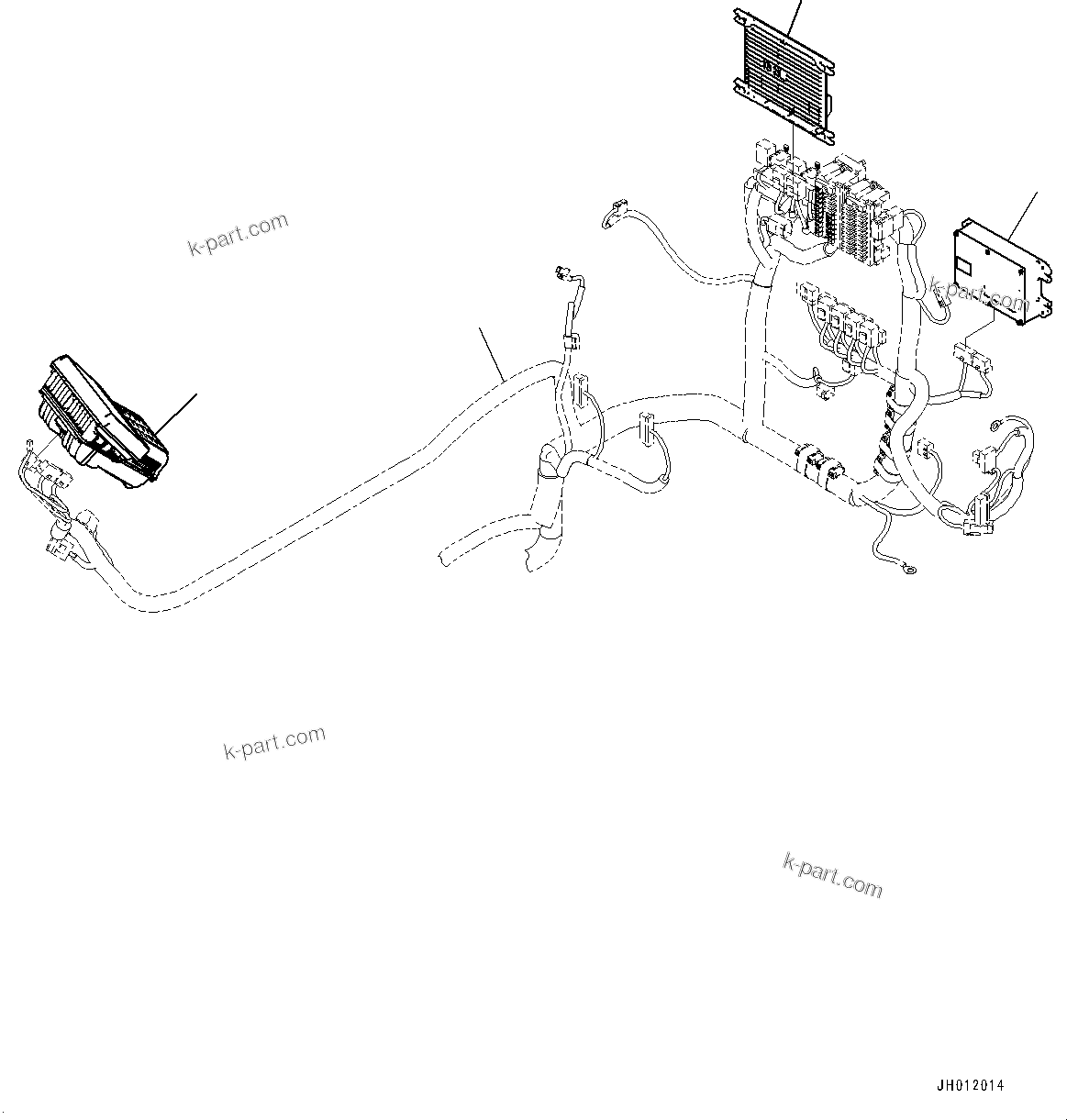 Komatsu parts book diagram for PC170LC-11 S/N 35001-UP: CAB, FLOOR, PPC VALVE FOR TRAVEL (1/3) (#35001-)