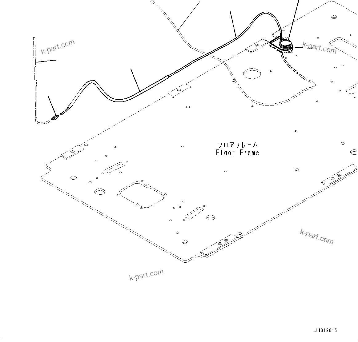 Komatsu parts book diagram for PC170LC-11 S/N 35001-UP: CAB, FLOOR, PPC VALVE FOR WORK EQUIPMENT, R.H. (#35001-)
