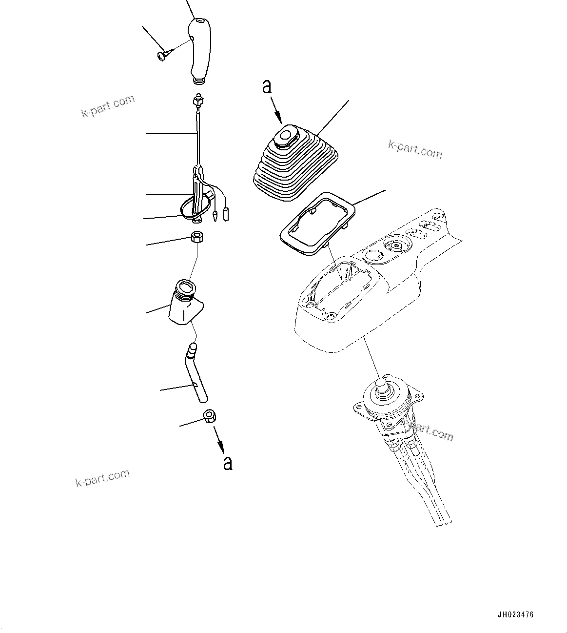 Komatsu parts book diagram for PC170LC-11 S/N 35001-UP: CAB, FLOOR, ARMREST, R.H. (#35001-)