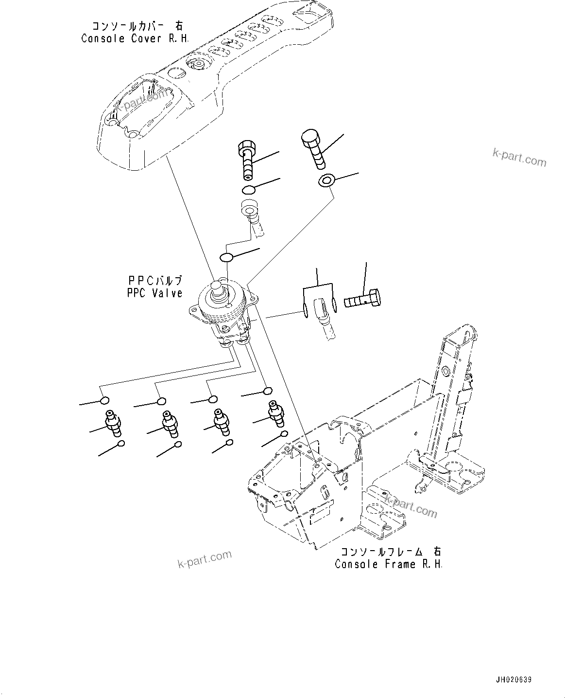 Komatsu parts book diagram for PC170LC-11 S/N 35001-UP: CAB, FLOOR, AIR CONDITIONER (2/3) (#35001-)