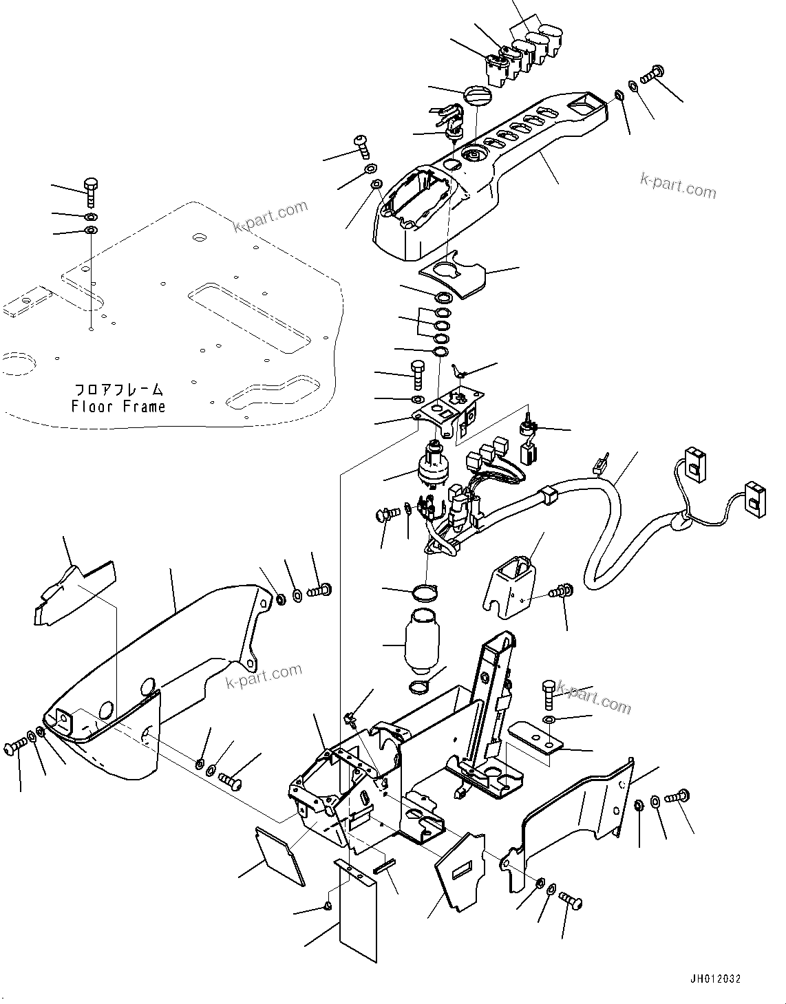 Komatsu parts book diagram for PC170LC-11 S/N 35001-UP: CAB, FLOOR, AIR CONDITIONER (3/3) (#35001-)