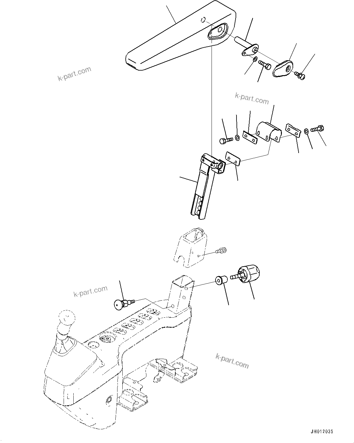 Komatsu parts book diagram for PC170LC-11 S/N 35001-UP: CAB, FLOOR, AIR CONDITIONER MOUNTING AND SECONDARY ENGINE STOP SWITCH (#35001-)