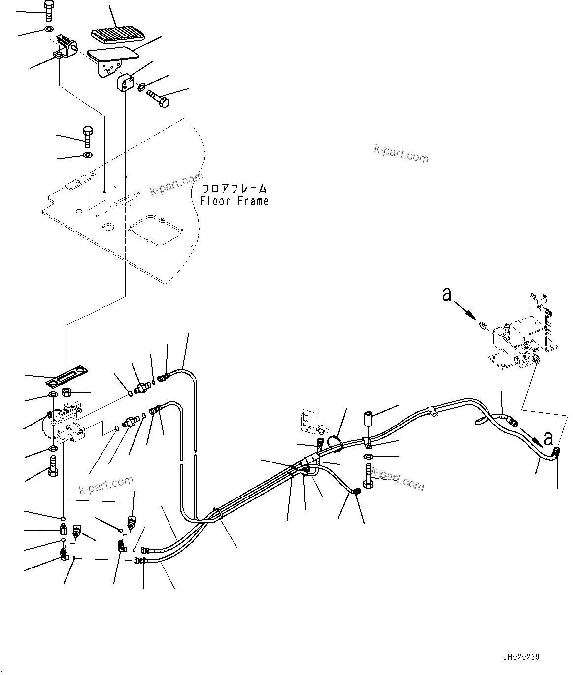 Komatsu parts book diagram for PC170LC-11 S/N 35001-UP: CAB, FLOOR, BASE (#35001-)