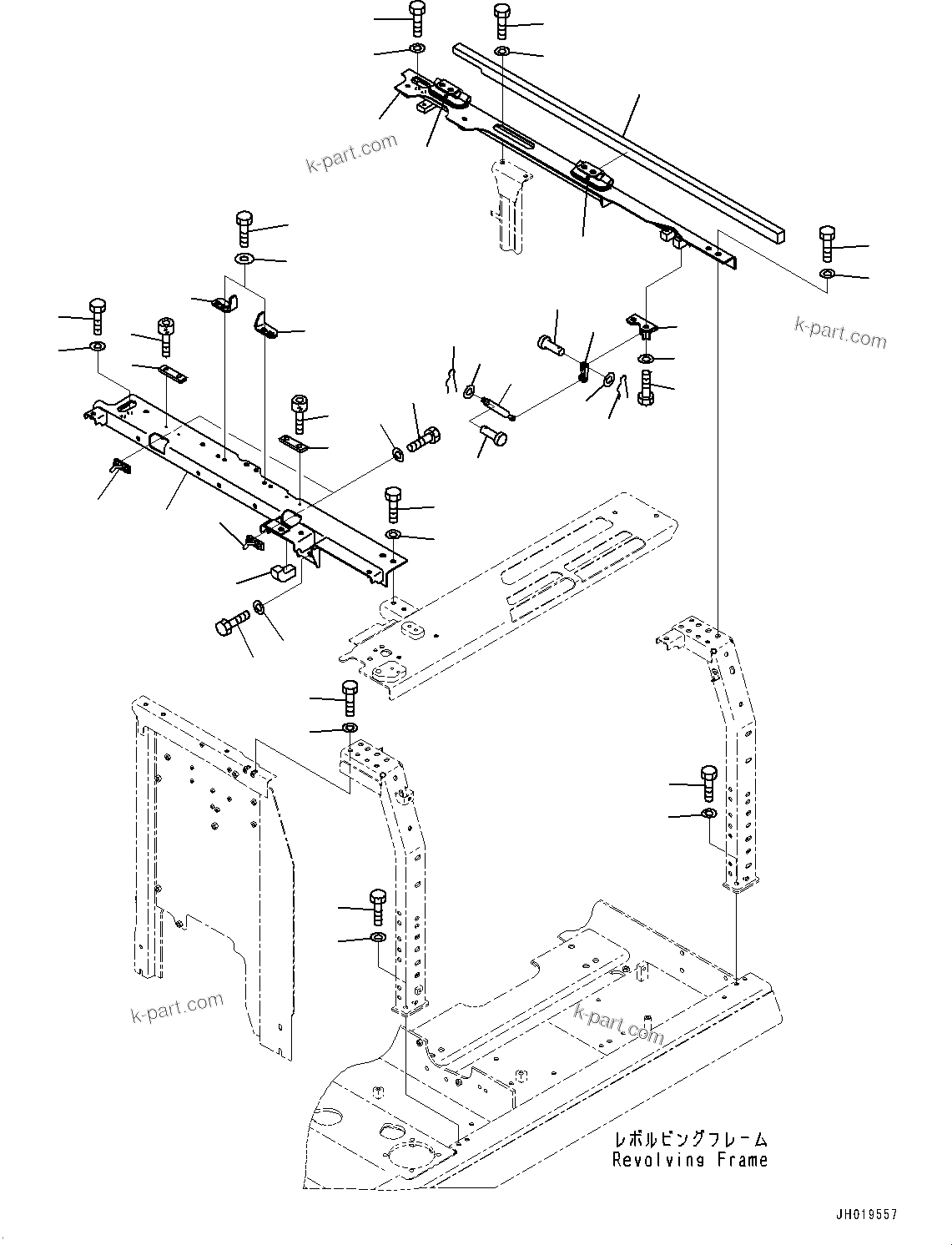 Komatsu parts book diagram for PC170LC-11 S/N 35001-UP: SIDE COVER L.H., (2/2) (#35001-)