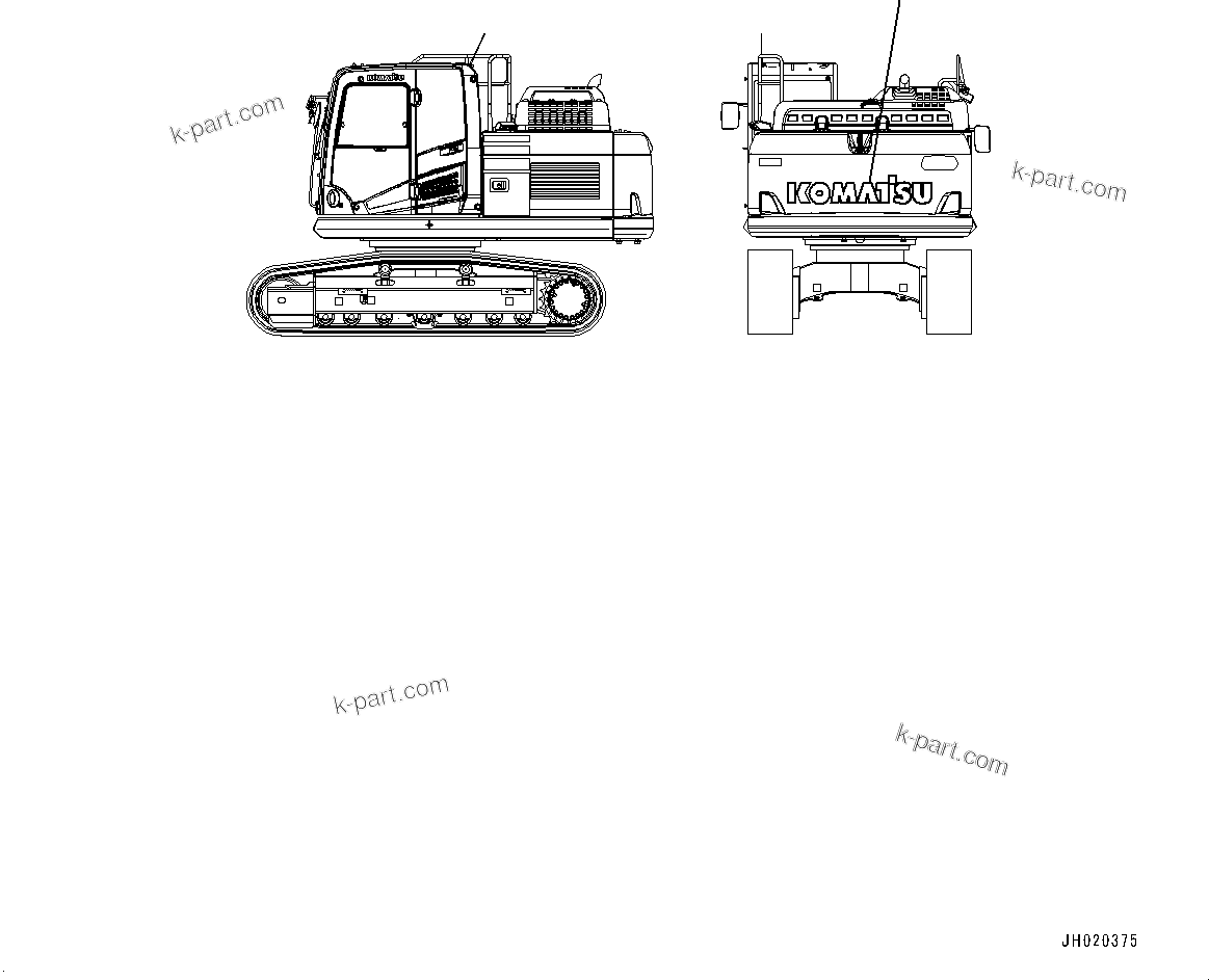 Komatsu parts book diagram for PC170LC-11 S/N 35001-UP: LIFTING CAPACITY CHART (#35001-)