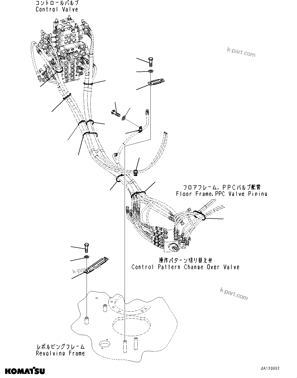 Komatsu parts book diagram for PC78USI-10 S/N 33279-40999: PPC ”ZЉЗ, Ћж•T‚Ї (1/2)(#33279-)