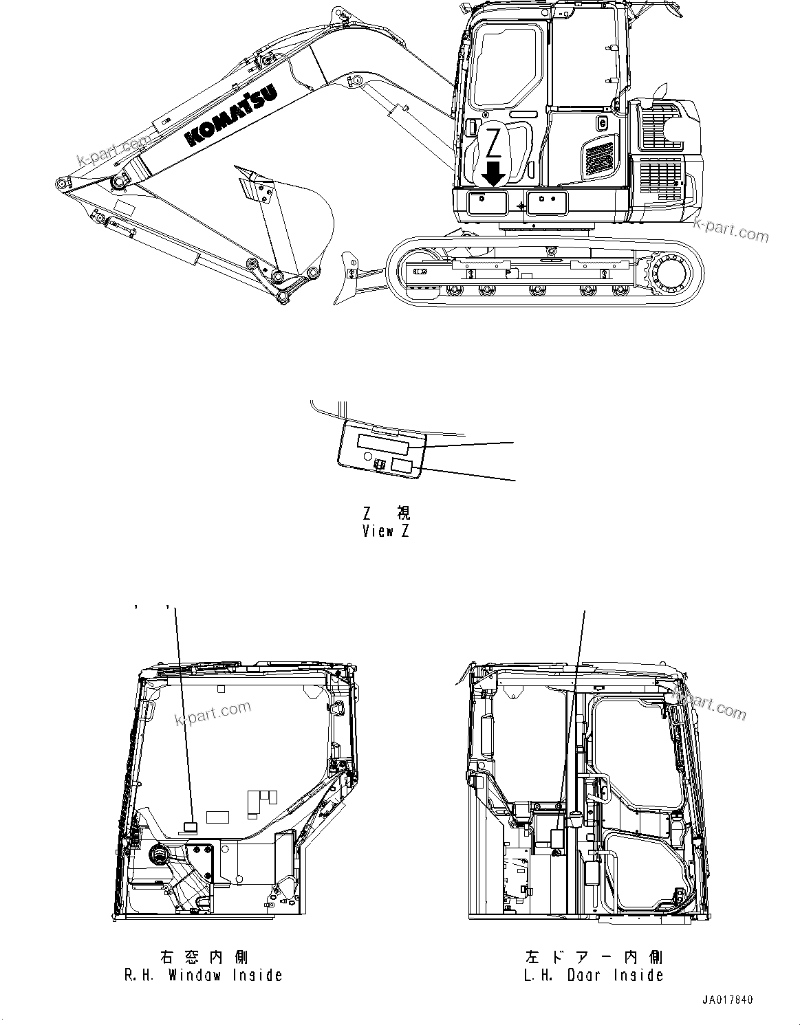 Komatsu parts book diagram for PC78USI-10 S/N 33279-40999: PPC ”ZЉЗ, ГЮ ? ?Щ(#33279-)