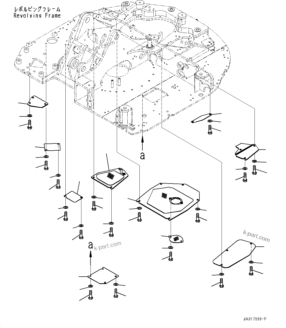 Komatsu parts book diagram for PC78USI-10 S/N 33279-40999: ?ЭАЮ  ?КЮ ?, (1/2) (‹ ?‰ ?Њ^)(#33279-)