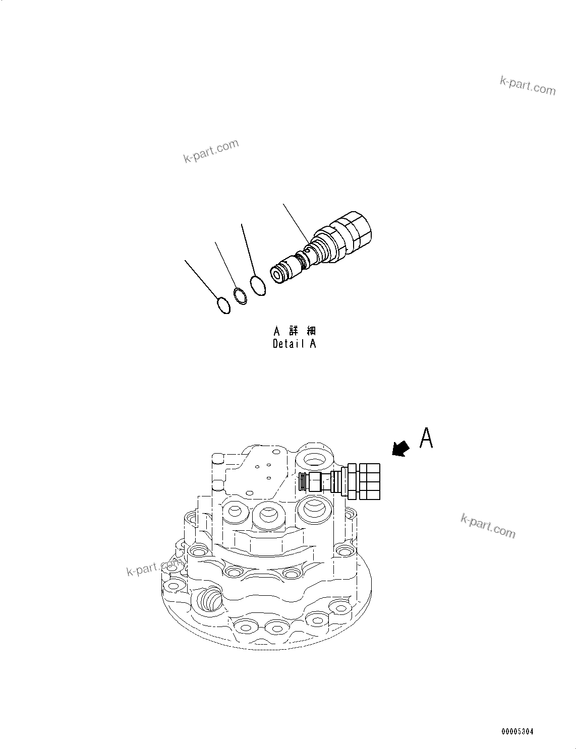 Komatsu parts book diagram for PC78USI-10 S/N 33279-40999: ЅІЭёЮ ПјЕШЃEУ ?А, Ќ\ђ ?•”•I (3/4)(#33279-)