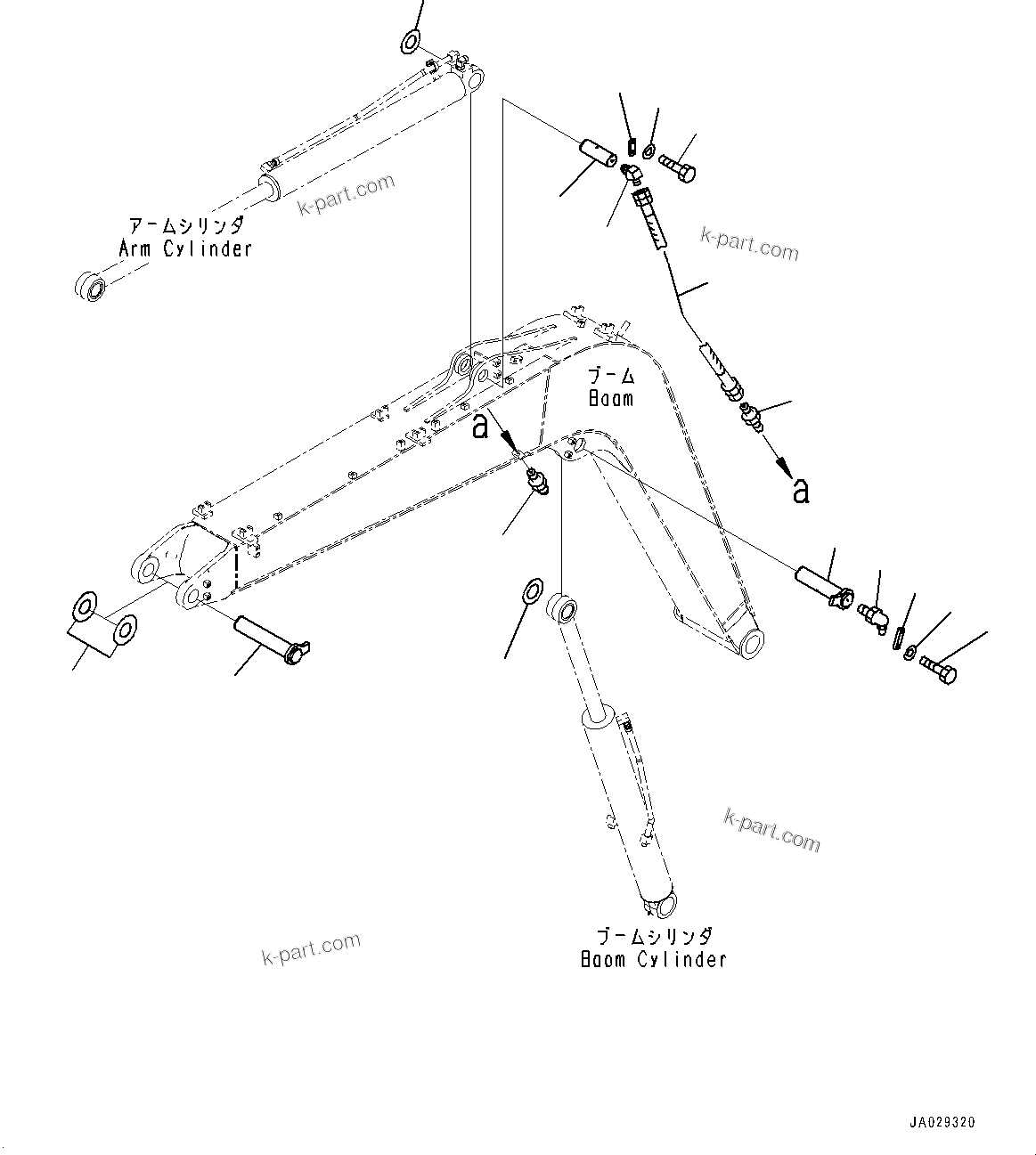 Komatsu parts book diagram for PC78USI-10 S/N 33279-40999: МЮ ?С, ЛЯЭ(#33279-)
