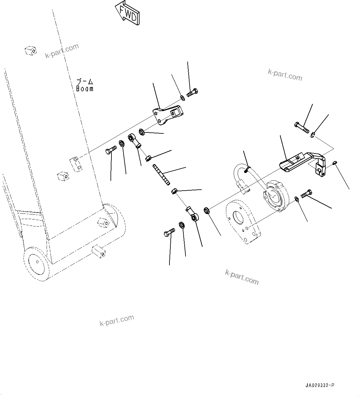 Komatsu parts book diagram for PC78USI-10 S/N 33279-40999: МЮ ?С, МЮЧ№ЇД(#33279-33360)