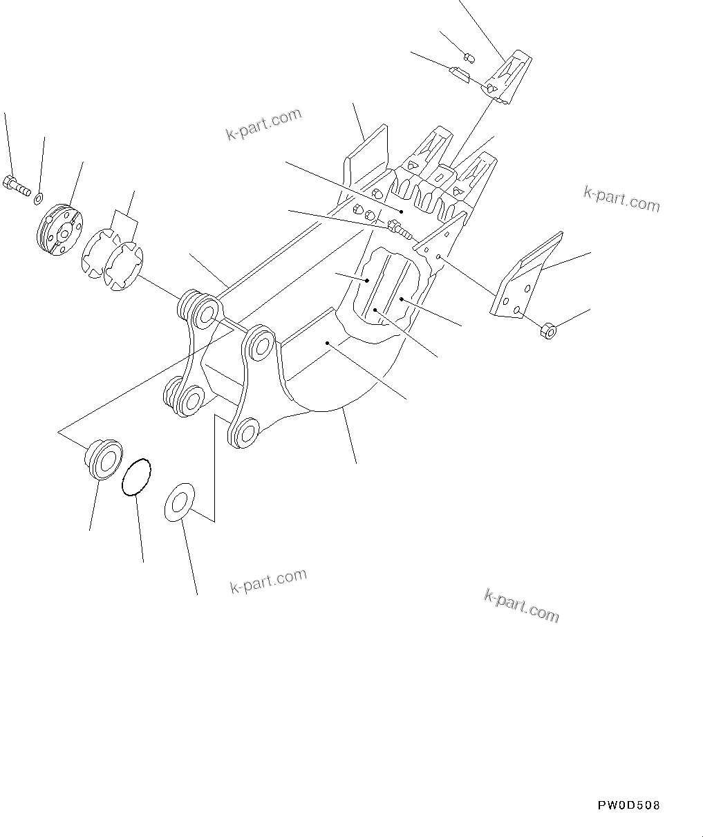 Komatsu parts book diagram for PC78USI-10 S/N 33279-40999: КЮ№ЇД, (0.09M3, 483MM•ќ, ЏC ЛЯЭ АІМЯ)(#33279-)