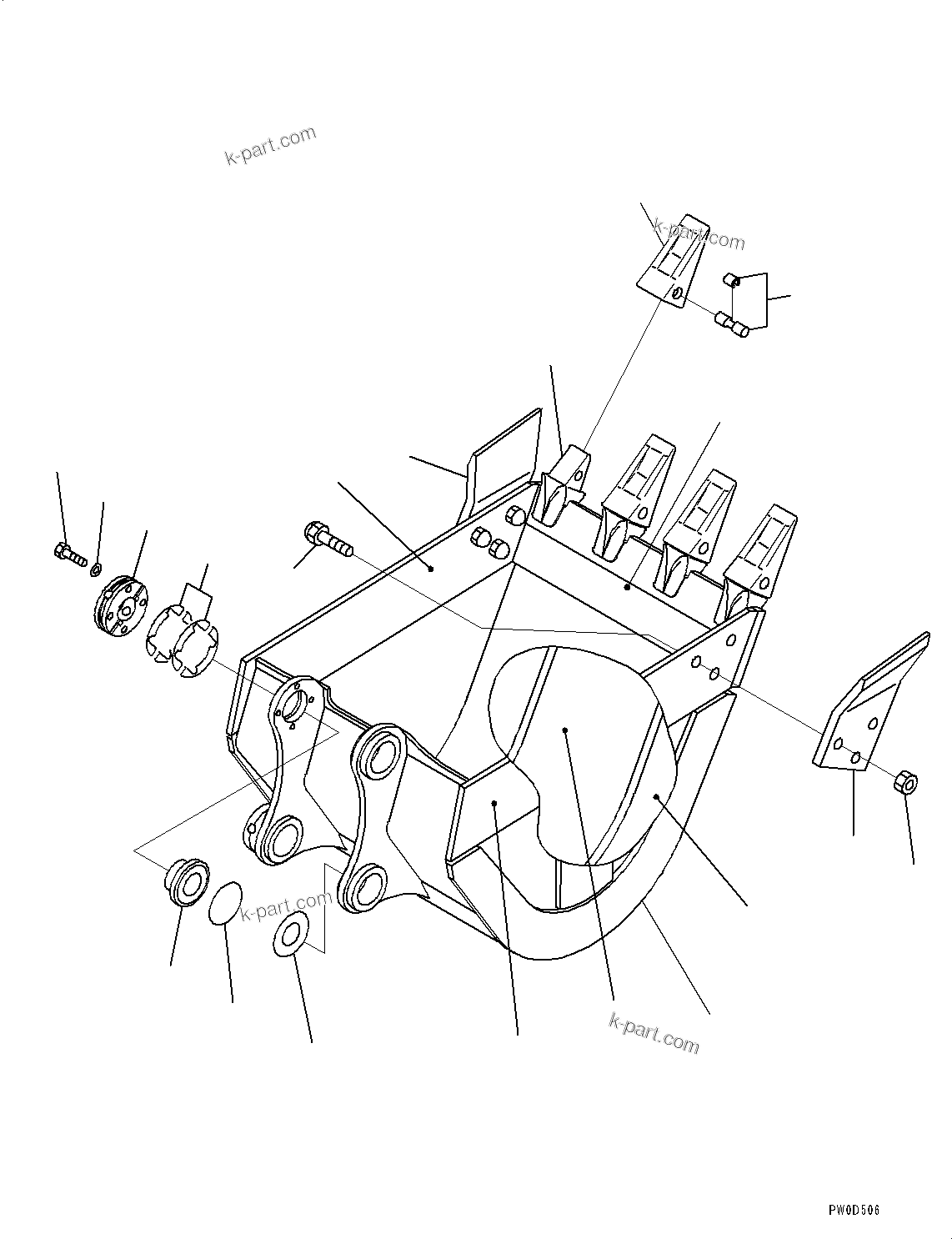 Komatsu parts book diagram for PC78USI-10 S/N 33279-40999: КЮ№ЇД, (0.28M3, ‹ ?‰ ?Њ^ 744MM•ќ, ‰Ў ЛЯЭ АІМЯ)(#33279-)