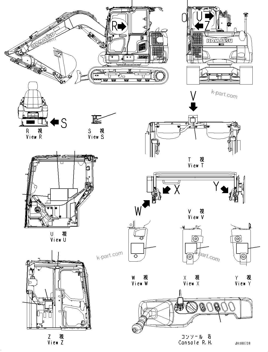 Komatsu parts book diagram for PC78USI-10 S/N 33279-40999: П ?ёҐМЯЪ ?Д, “а‘•(#37240-)