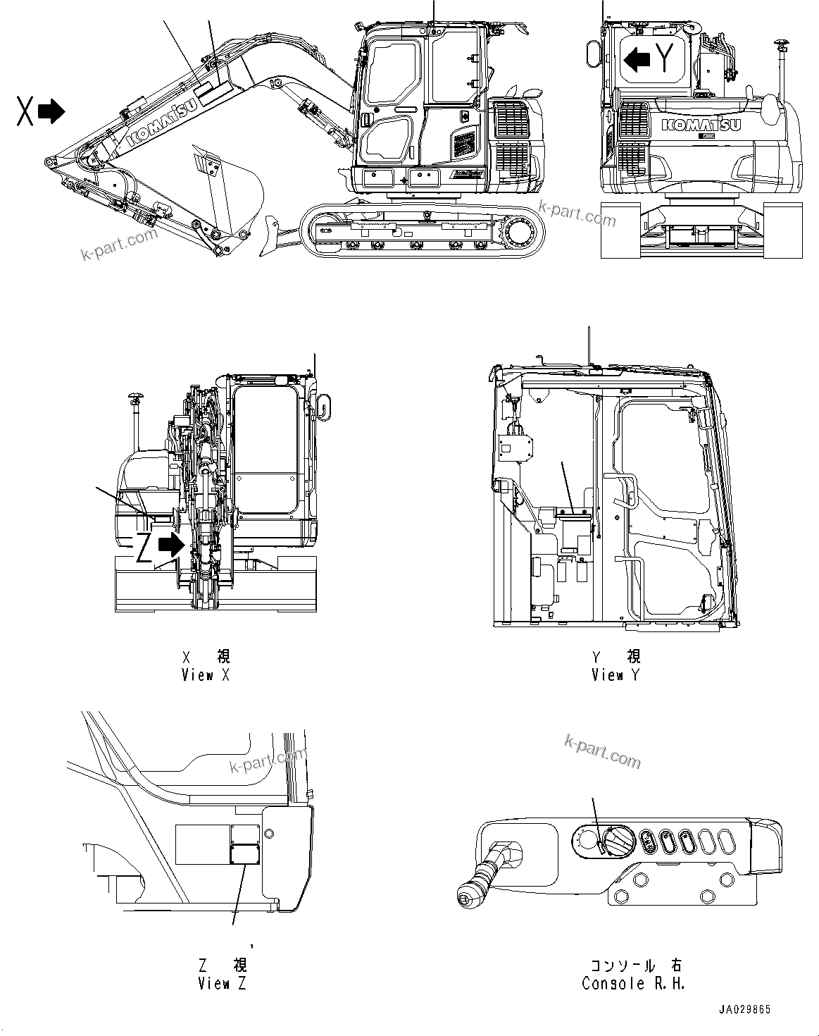 Komatsu parts book diagram for PC78USI-10 S/N 33279-40999: ? ?С ёЪ ?Э ХЖЇД, ГЮ ? ?Щ(#33279-)