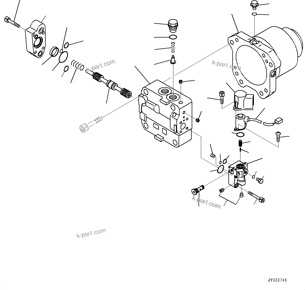 Komatsu parts book diagram for HD605-8 S/N 30072-UP (For KAL): RADIATOR, FAN MOTOR (1/3) (#30001-)