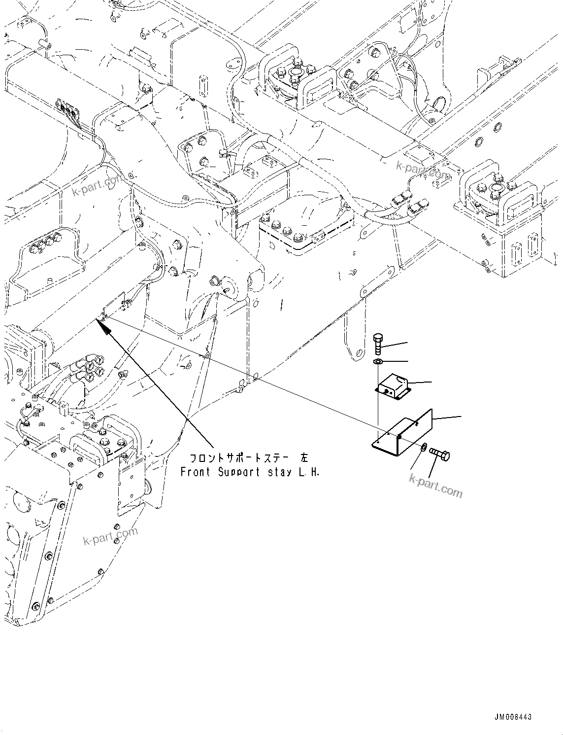 Komatsu parts book diagram for HD605-8 S/N 30072-UP (For KAL): ELECTRIC SYSTEM, PRIMING PUMP SWITCH (#30001-)