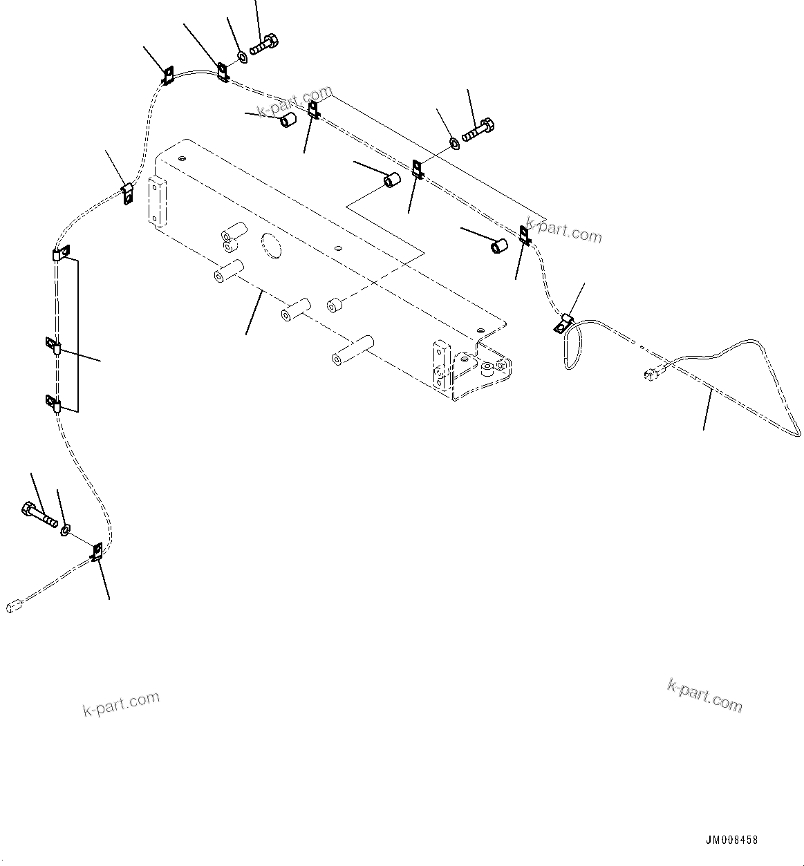 Komatsu parts book diagram for HD605-8 S/N 30072-UP (For KAL): ELECTRIC SYSTEM, MOUNTING PARTS (1/13) (#30001-)