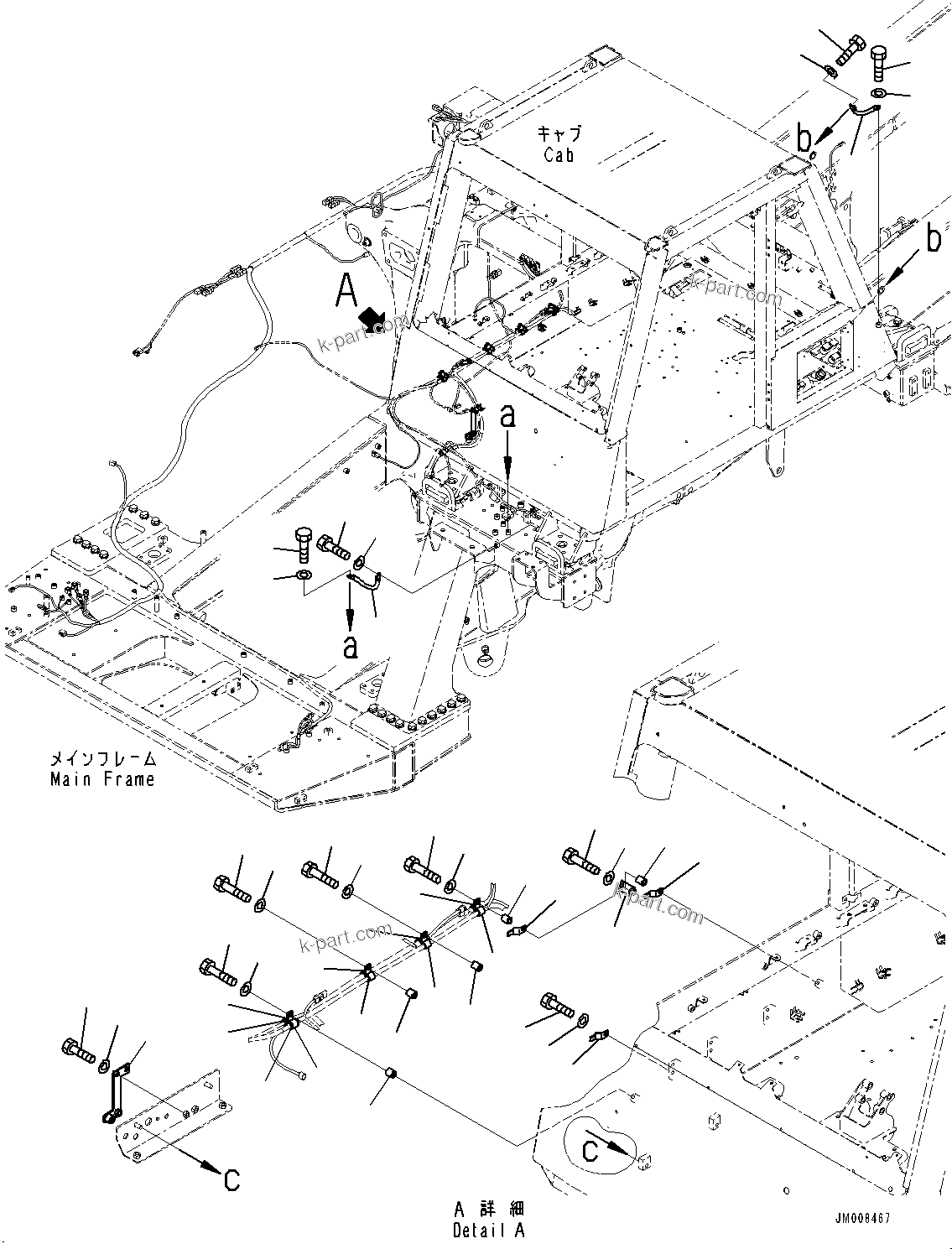 Komatsu parts book diagram for HD605-8 S/N 30072-UP (For KAL): ELECTRIC SYSTEM, MOUNTING PARTS (3/13) (#30001-)