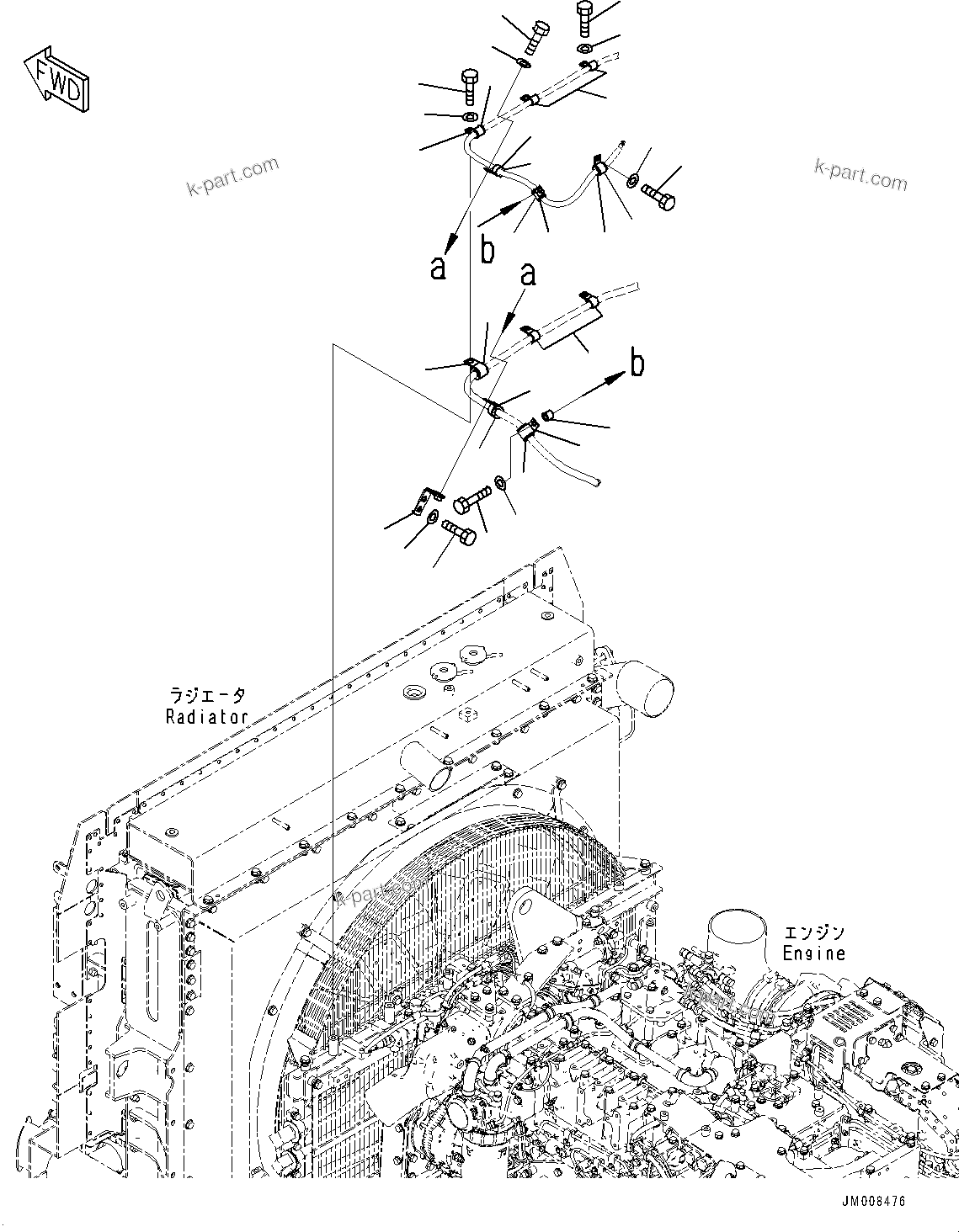 Komatsu parts book diagram for HD605-8 S/N 30072-UP (For KAL): ELECTRIC SYSTEM, MOUNTING PARTS (5/13) (#30001-)