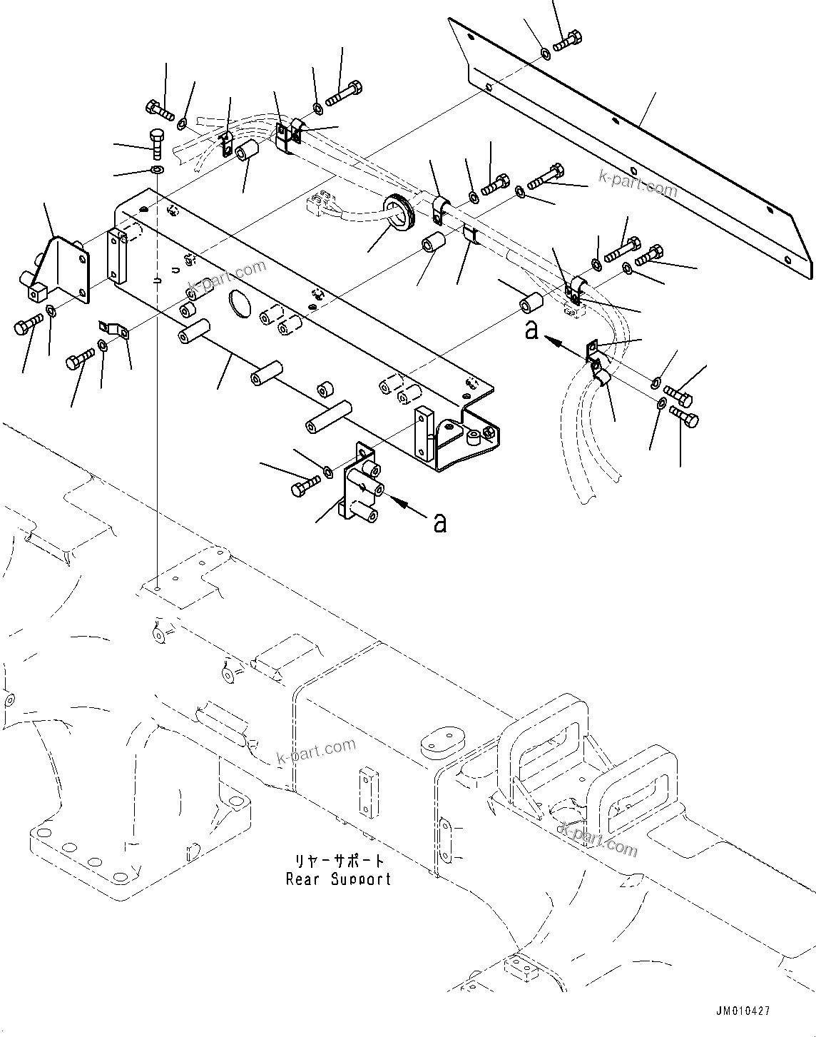 Komatsu parts book diagram for HD605-8 S/N 30072-UP (For KAL): ELECTRIC SYSTEM, MOUNTING BRACKET (2/2) (#30001-)
