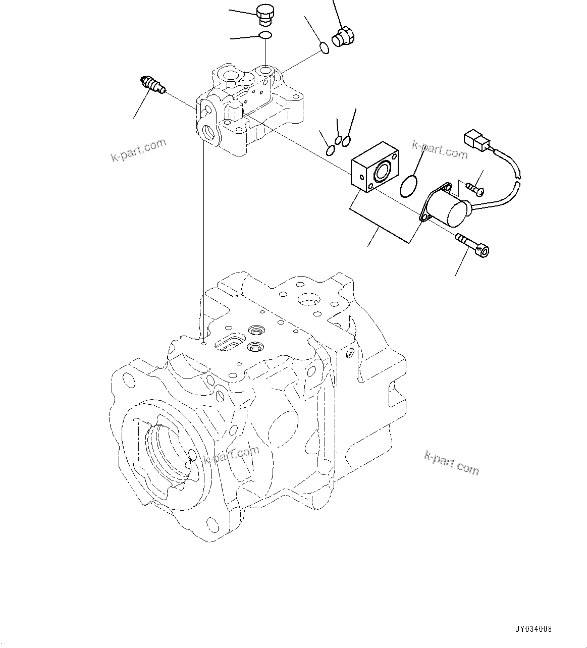 Komatsu parts book diagram for HD605-8 S/N 30072-UP (For KAL): TORQUE CONVERTER AND TRANSMISSION, RADIATOR FAN PUMP (4/5) (#30001-)