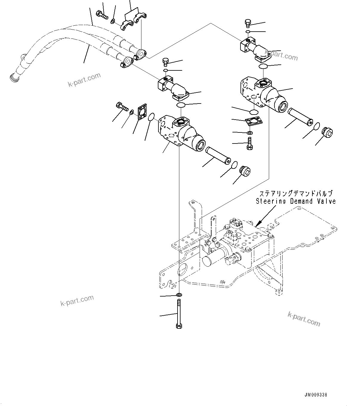 Komatsu parts book diagram for HD605-8 S/N 30072-UP (For KAL): HYDRAULIC TANK, INLINE FILTER (#30001-)
