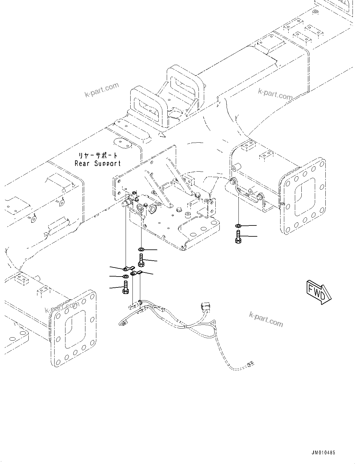 Komatsu parts book diagram for HD605-8 S/N 30072-UP (For KAL): BRAKE PIPING, PIPING (3/6) (WITH OIL QUICK CHARGE) (#30001-)