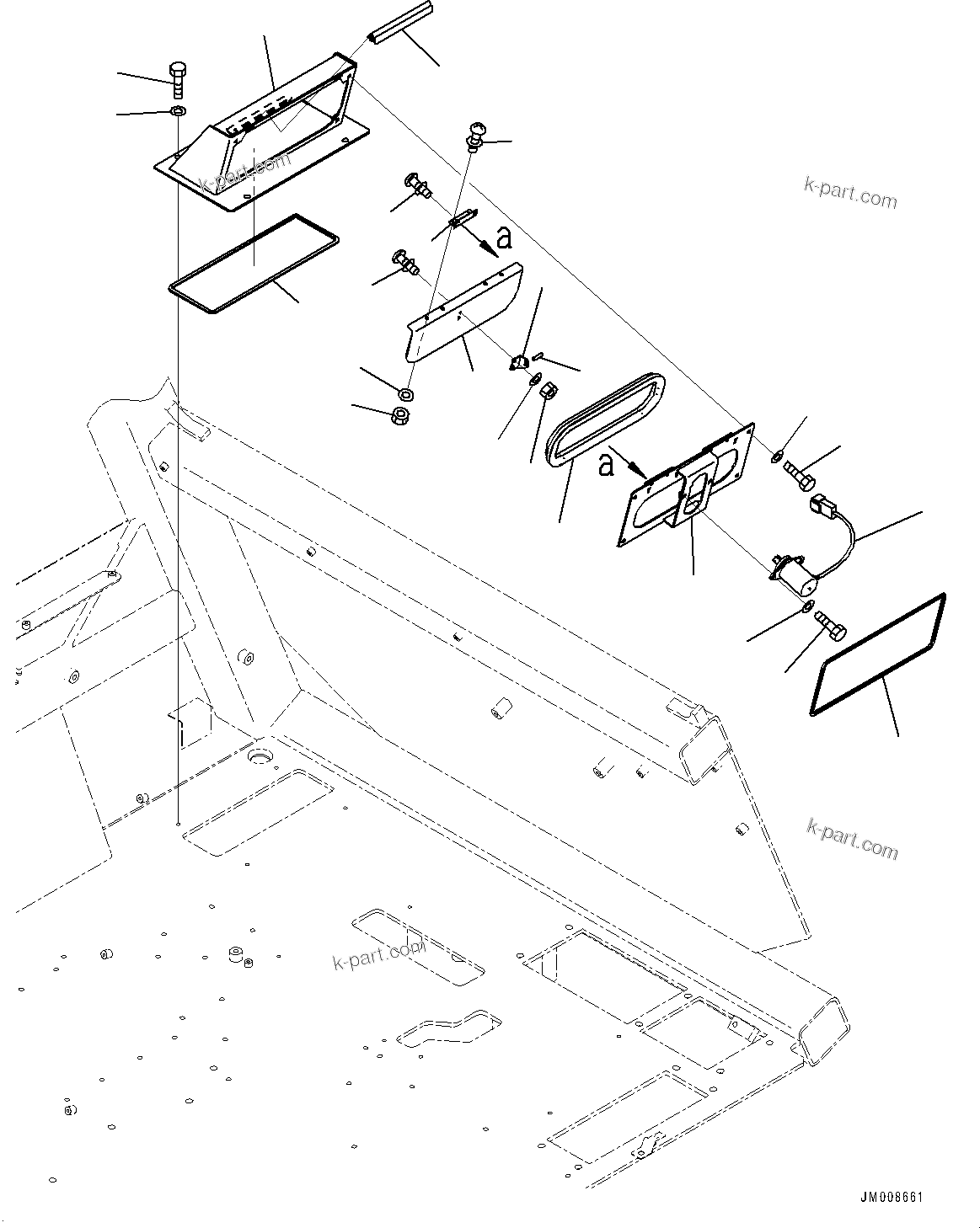 Komatsu parts book diagram for HD605-8 S/N 30072-UP (For KAL): CAB, VENTILATOR (#30001-)