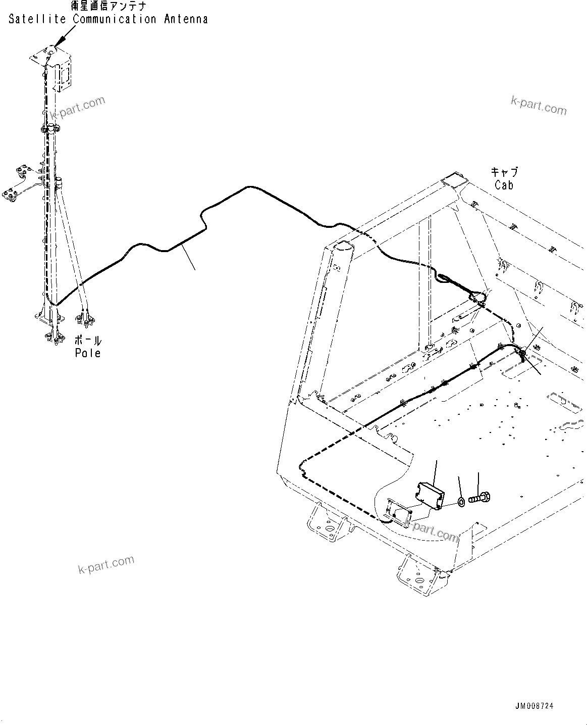 Komatsu parts book diagram for HD605-8 S/N 30072-UP (For KAL): CAB, CONTROLLER (2/2) (#30001-)