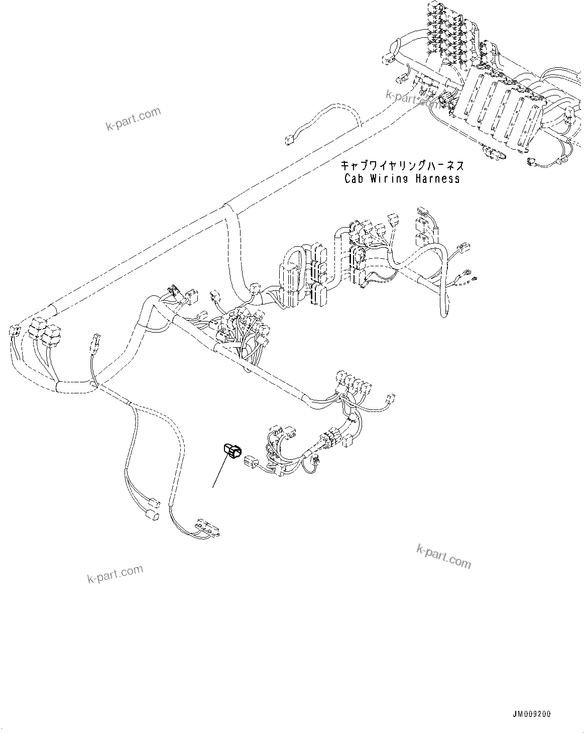 Komatsu parts book diagram for HD605-8 S/N 30072-UP (For KAL): CAB OPTION SWITCH, PARTS FOR LESS STEERING SENSOR (#30001-)