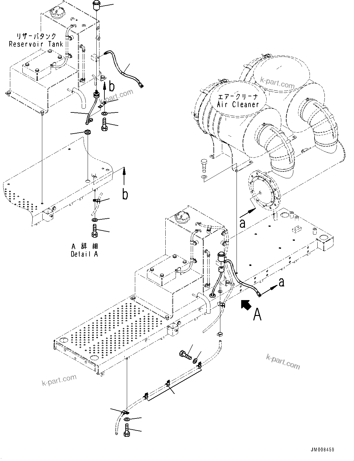 Komatsu parts book diagram for HD605-8 S/N 30072-UP (For KAL): PLATFORM GROUP, DUST INDICATOR (#30001-)